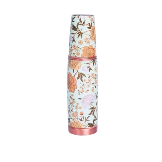 Copper Meena Golden Flower Bottle (950ml Bottle & Cup) ｜ 印度手工純銅水瓶旅行套裝 (Copy)