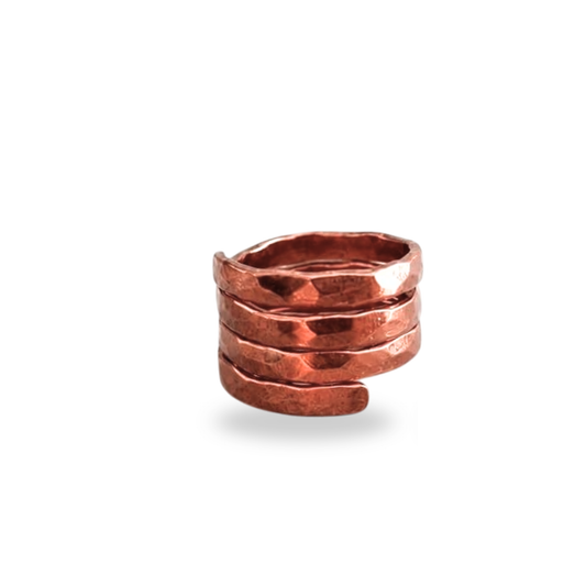 Hammered Thumb Copper Ring ｜手工錘打純銅大拇指戒指  (#YS031)