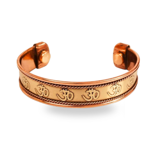 Handcrafted Om Copper Bracelet｜神聖的象徵符號純銅手工手環 （#YS034)