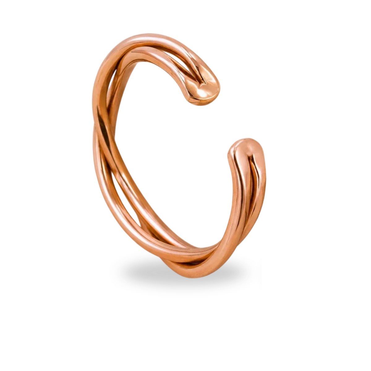 Minimalist Polished Elegant Double Twisted Copper Bracelet｜極簡純銅螺旋手鐲 (#YS046)
