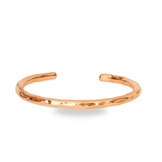 Minimalist & Hammered Copper Bracelet |  極簡素面拋光純銅手鐲 (#YS049)