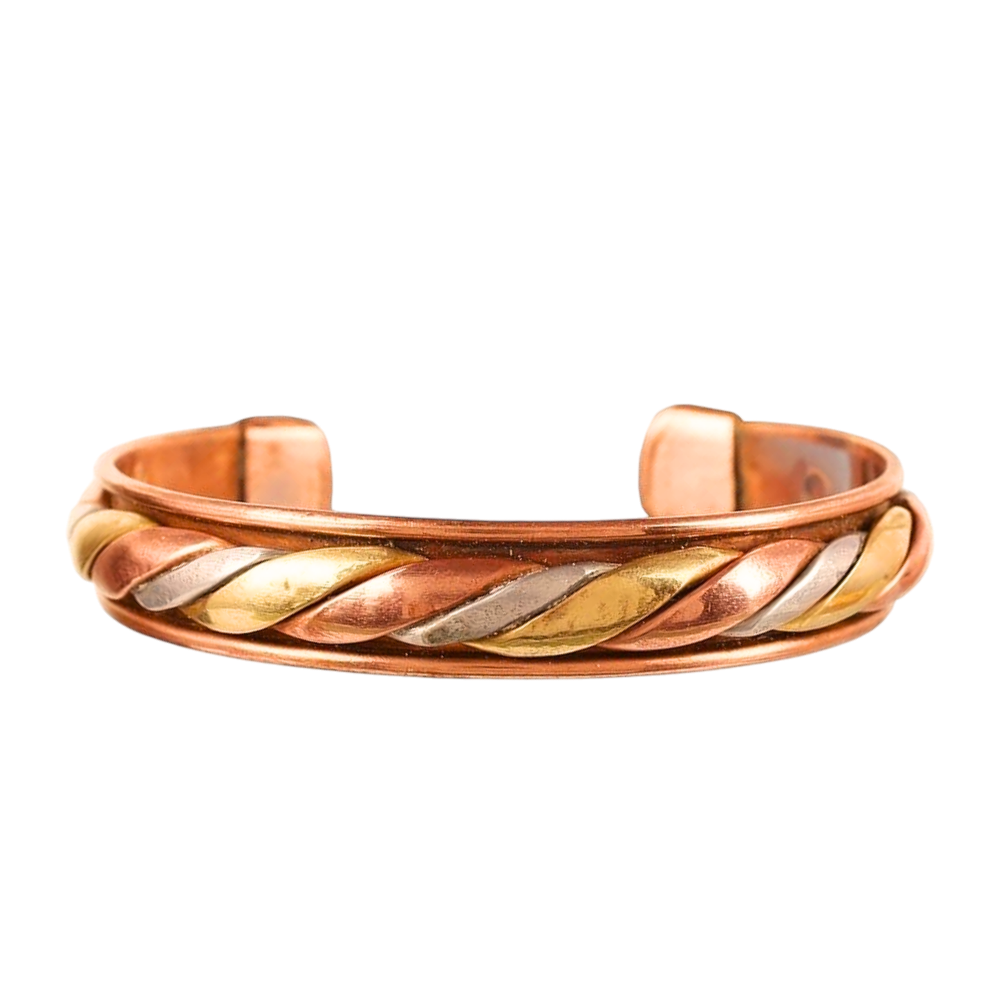 Copper & Bass Twist Bracelet ｜印度匠人手工單扭手鐲 (#YS014)