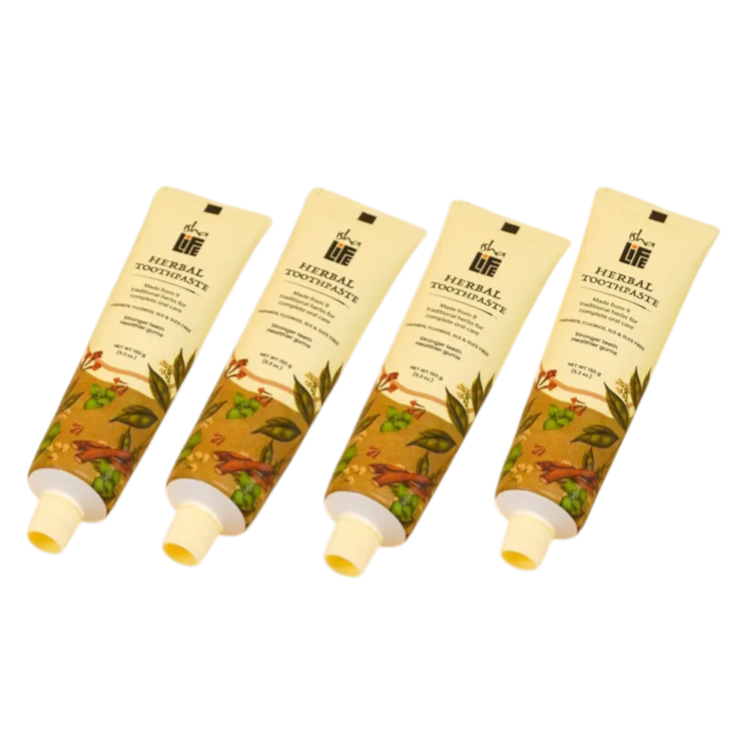 Ayurvedic Herbal Toothpaste |  阿育吠陀混合草本牙膏 無氟配方 150 gm (Pack of 4)