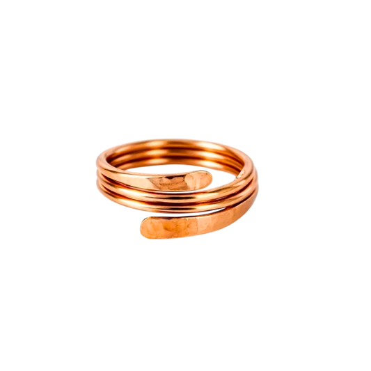 Hammered Copper Ring ｜印度匠人錘打純銅手工戒指 (#YS016)