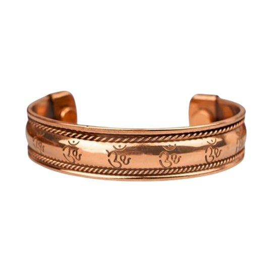 Handcrafted Om Copper Bracelet｜神聖的象徵符號純銅手工手環 （#YS020)