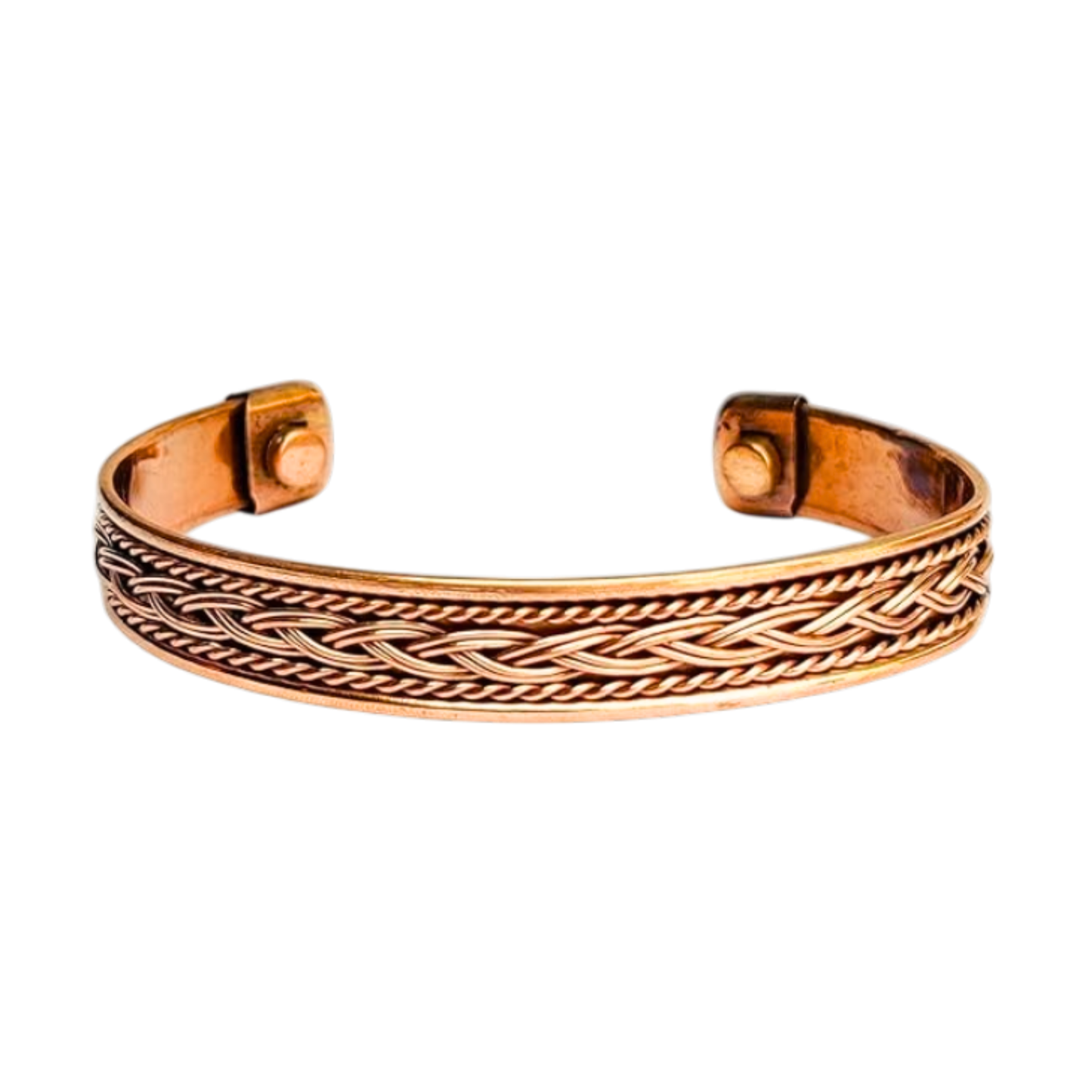 Copper Twisted Woven Magnetic Bracelet  |  純銅磁療編織手鐲 (YS018)