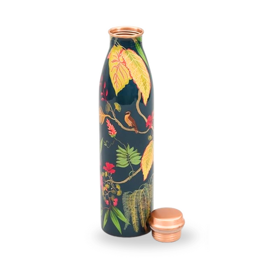 Copper Forest Printed Bottle  (950ml) ｜ 印度手工純銅水瓶